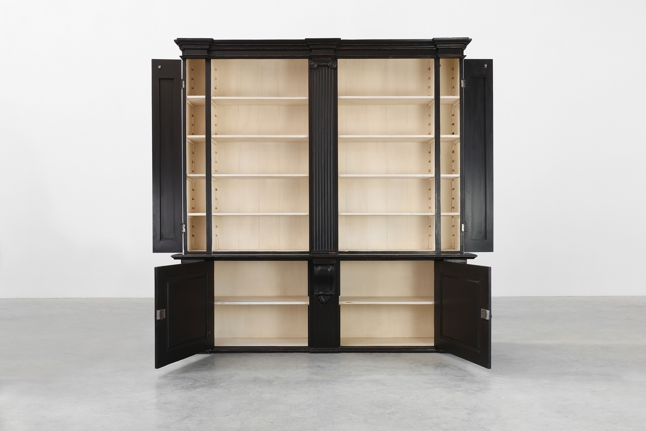 20th Century Black Tall Library Cabinet in MDF, United Kingdom thumbnail